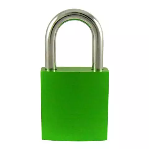 Liebesschloss gruen Aluminium