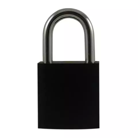 Liebesschloss schwarz Aluminium