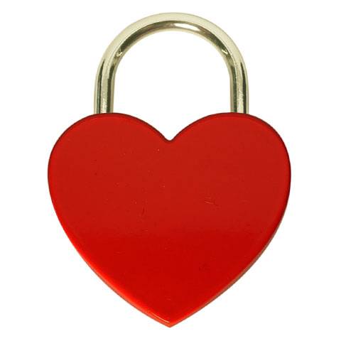 Liebesschloss signalrot-Vorderseite